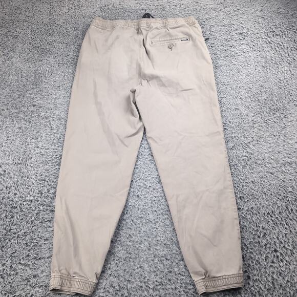 RSQ Pants Men Large Beige Pull On Jogger Skinny Slim Casual Skate Surf Normcore - Picture 2 of 10